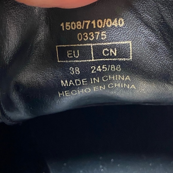 Zara Chunky Platform Black Oxford’s Flat Track Sole lug sole Mary Janes Size 7.5 - Picture 8 of 11